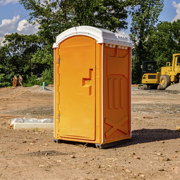 how often are the porta potties cleaned and serviced during a rental period in Guston KY